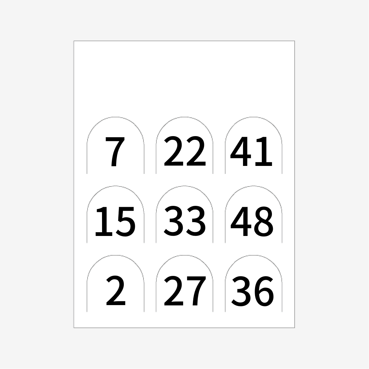 サンセリフ体3×3