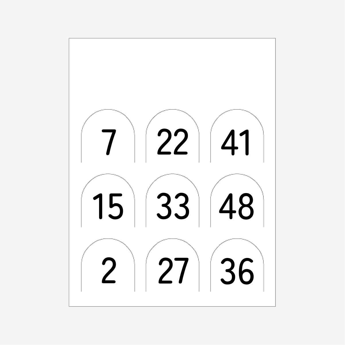 ラウンドサンセリフ体3×3